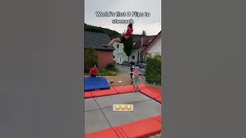 8 flips in the air 😳😦| #shorts
