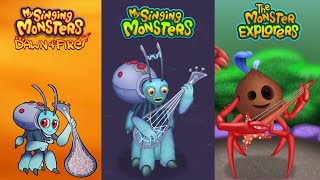 Dawn of Fire Vs My Singing Monsters Vs The Monster Exolorers | Redesign Comparisons ~ MSM