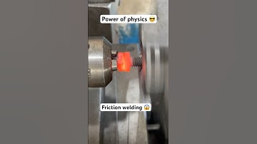 Power of physics, Friction Welding #asmr #satisfyingvideo #experiment #frictionwelding