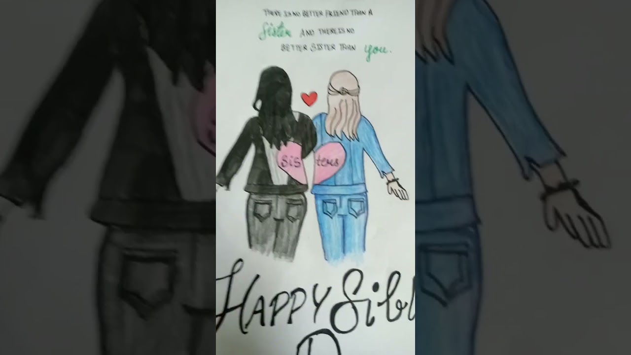 happy siblings day drawing....