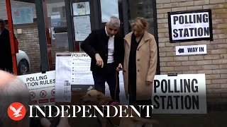 Mayor of London Sadiq Khan casts vote in local election
