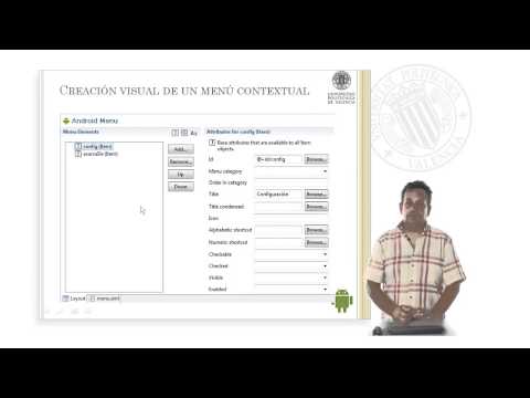 Añadiendo un menú en Android |  | UPV
