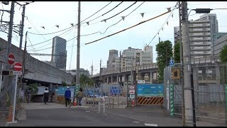 中央リニア新幹線品川駅・高輪ゲートウェイ駅・羽田空港アクセス線といったビックプロジェクトの工事や調査が進む地点の景色