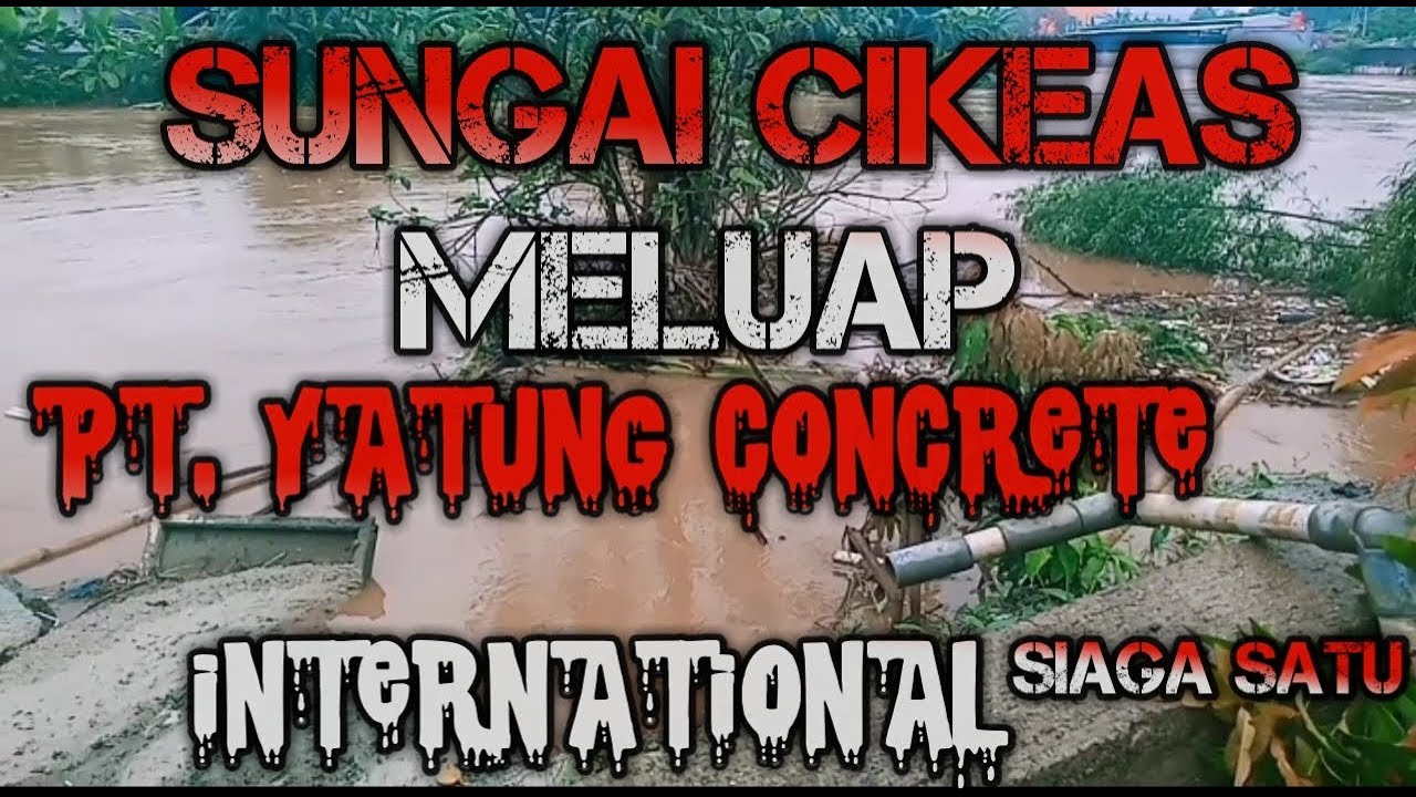 YATUNG CONCRETE INTERNATIONAL SIAGA 1,, air meluap evakuasi truck mixer