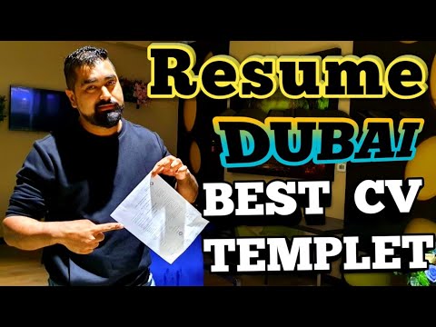 resume template for dubai jobs