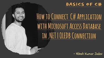 How to connect C# application with Microsoft Access Database in .NET | OLEDB Connection in .NET