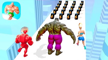 Max LEVEL in Muscle Rush -All Levels Gameplay (Android,Ios) New Update Levels Super 3 Muscle Power