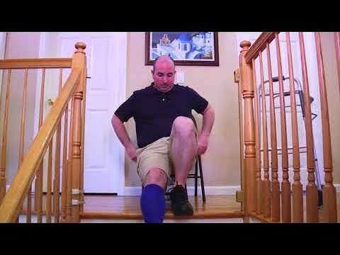 Going down stairs on your buttocks - Right - Going down stairs on your buttocks - Right