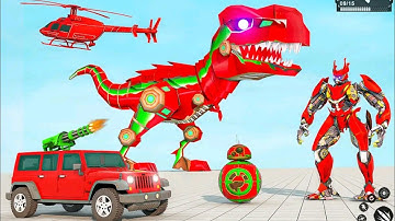 Robot Dinosaurus Berubah Jadi Mobil Balap | Dino Robot Car Game : Transforming Games