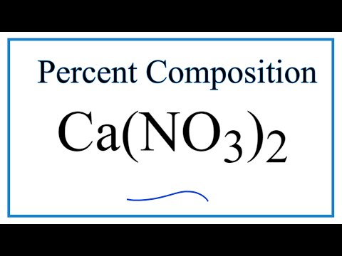 Ca(NO3)2 (कैल्शियम नाइट्रेट) के लिए द्रव्यमान द्वारा प्रतिशत संरचना का पता कैसे लगाएं