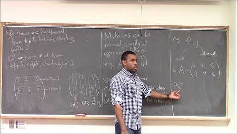 Math 392 Lecture 16 - Matrices and Matrix Algebra