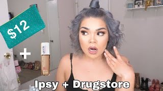 GRWM: Ipsy glam bag + fav drugstore makeup 