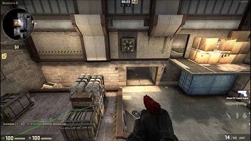 CSGO: Great Smoke In Tree Room Through Sun Room On Cache B Site