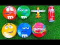 Satisfying Video | Beautiful Unpacking 5 Bright Tins with Skittles & Tasty M&M'S Candy ASMR