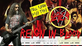 Slayer - Reign in Blood (🔴Full Album Bass Tabs | Notation) @ChamisBass #chamisbass #slayerbass