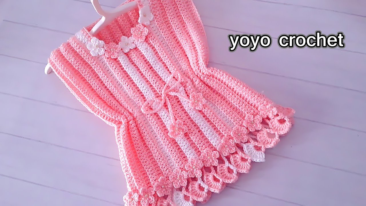 كروشية بلوزة بناتى سهلة وسريعة للمبتدئين ولأى مقاس - How to make an easy crochet blouse