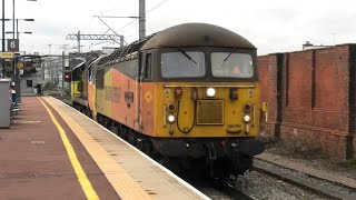 Fab Afternoon at Rugby Station 20th March Colas Rail 56 Drag Class 70 Fast trains/Freight/test train