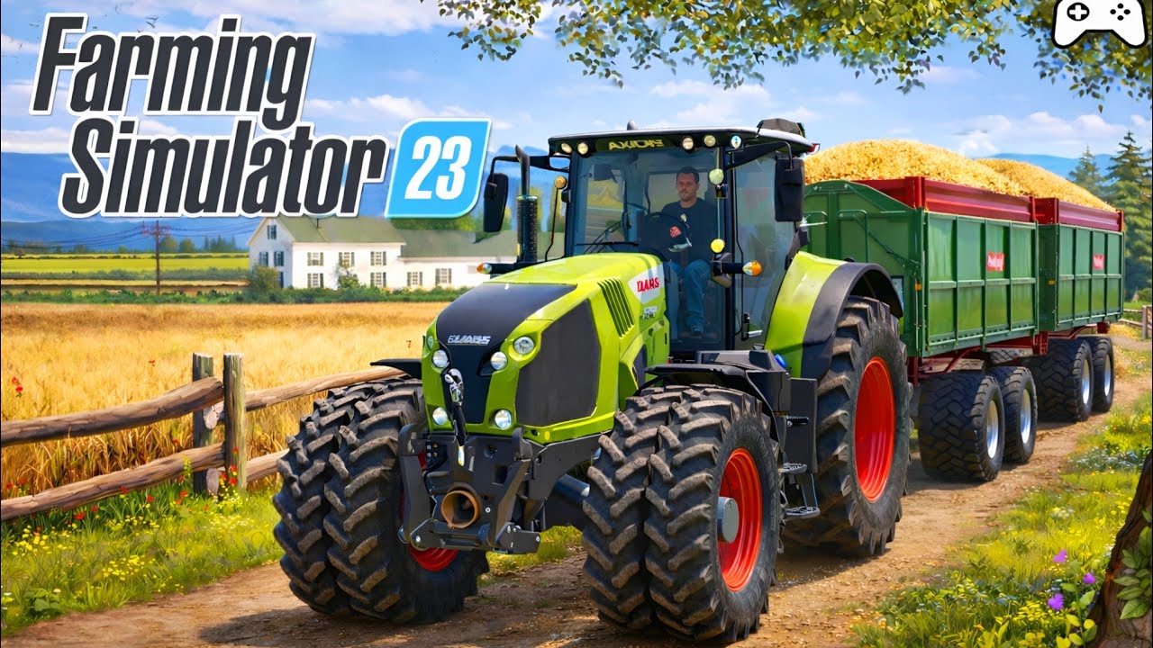 Fs 23 Selling Wheat With Double Trolley ! Farming Simulator 23 ! Timelapse #fs23