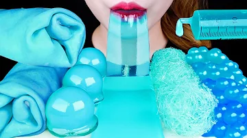 ASMR SHEET JELLY, EDIBLE TOWEL, ANGEL HAIR CANDY, TANGHULU, JELLO SHOOTER 먹방 EATING SOUNDS MUKBANG