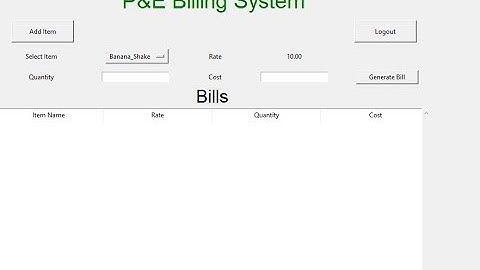 Restaurant Billing System: Python tkinter Project part  4  Double Click event  on item of treeview