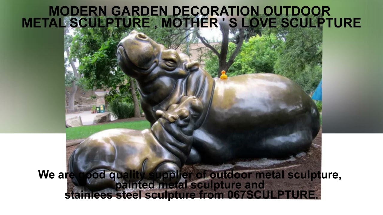 MODERN GARDEN DECORATION OUTDOOR METAL SCULPTURE , MOTHER ' S LOVE SCULPTURE