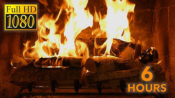 Crackling Birchwood Fireplace | 6 Hour Relaxing Fire from Fireplace For Your Home - 1080p HD