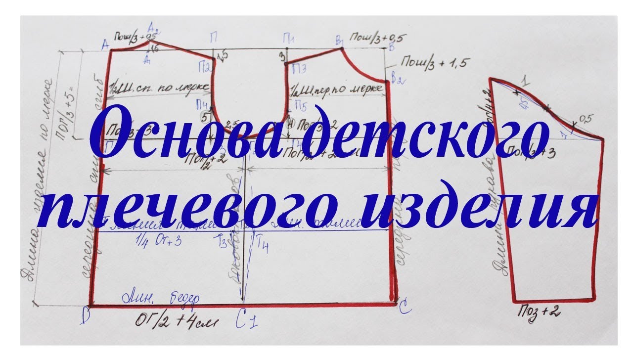 Базовая выкройка детского платья