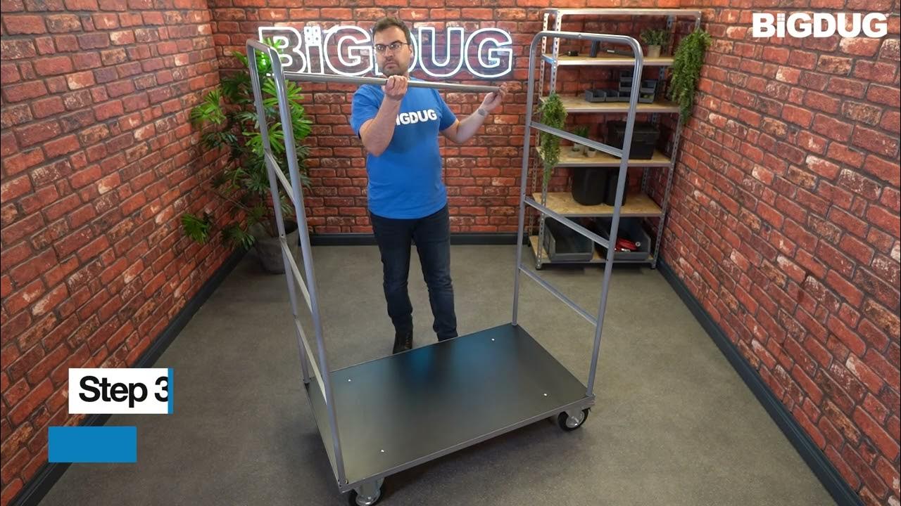 How to assemble BiGDUG's Heavy Duty Four Level Shelf Trolley YouTube