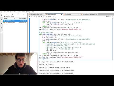 [Python for Math] Numerical Solution of Differential Equations: Implicit Euler Method
