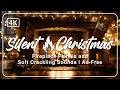 🔥 Silent Christmas | Fireplace Flames & Soft Crackling Sounds | Ad-Free