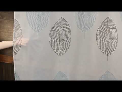 Вальгрин / Тюль Вуаль 1 шт/ Вуаль Листья, голубой, белый