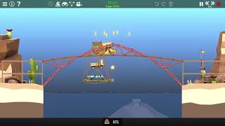 Poly Bridge: hanging triple-decker solution
