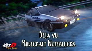 TUTORIAL: Initial D Full Opening - Deja vu Minecraft Noteblocks.