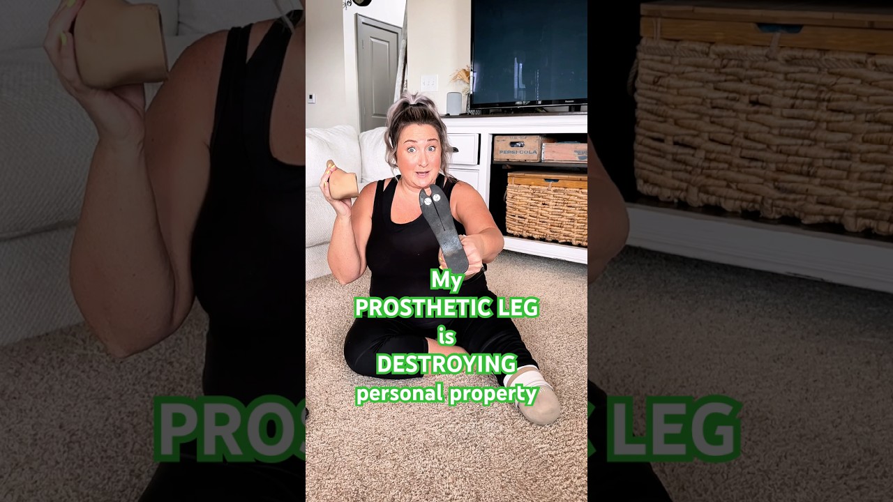 Below the knee Amputee Prosthetic Leg is destroying personal property! #amputee #prostheticleg