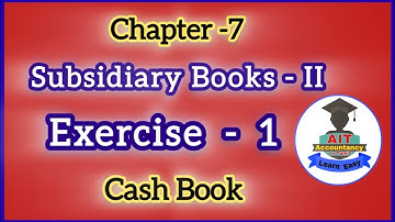 11 th std Accountancy / Excercise 1 / subsidiary books - 2 / chapter 7 / Accountancy in tamil 
