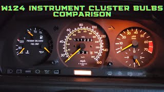 W124 Instrument Cluster Bulbs Comparison