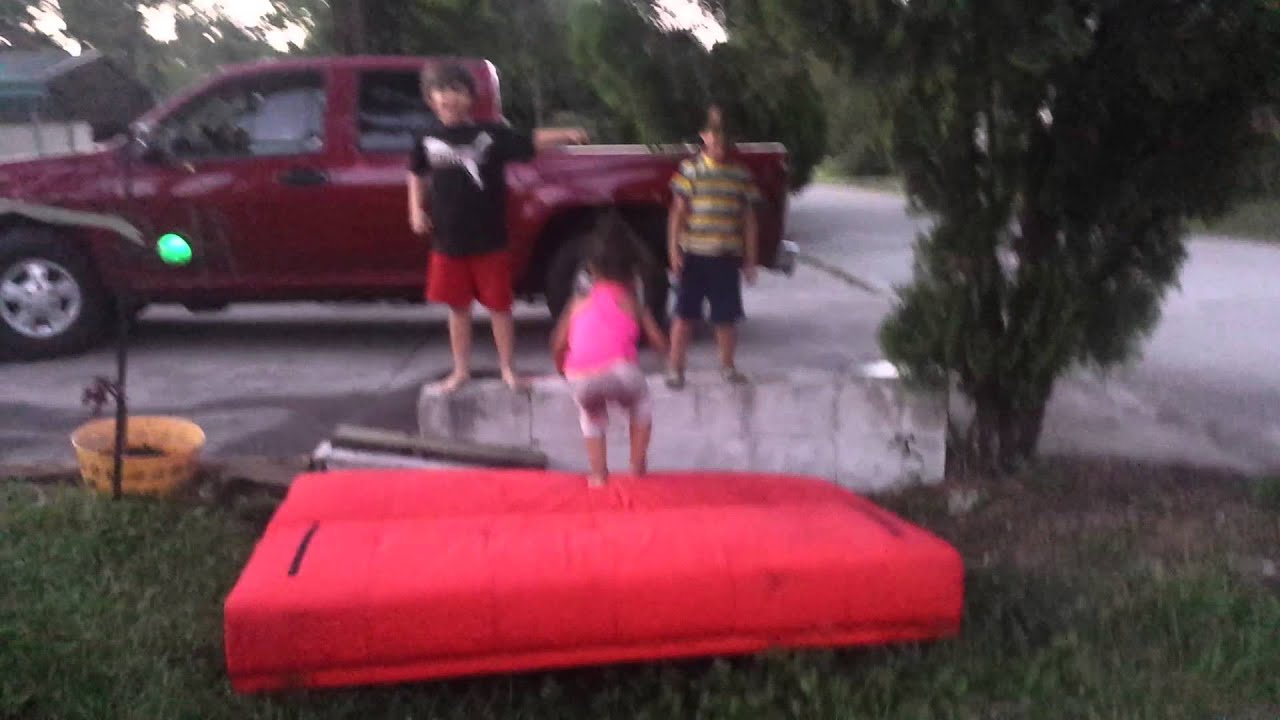 Jump on garbage bed YouTube