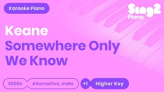 Keane - Somewhere Only We Know (Karaoke Piano) Higher Key