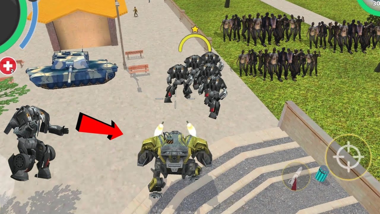 Rope Hero: Cheatground MOD (bd 100 ground assault machine and robot car group) - Android Gameplay HD