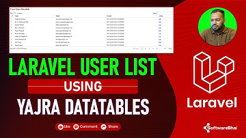 Laravel User List with Yajra DataTables | Full Setup with Demo Data | SoftwareBhai Tech
