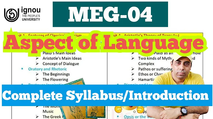 MEG 04 (Aspects of Language) Complete Syllabus #meg04completesyllabus