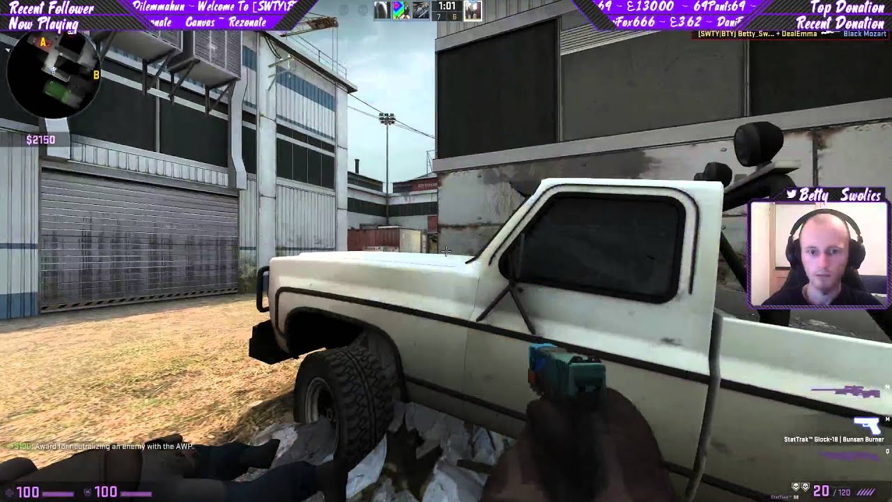 CsGo Clutch ace ) (livestream highlights) YouTube