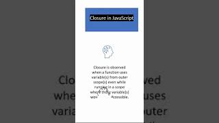 👉 Closure in JavaScript 👈