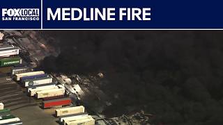 Medline warehouse bursts into flames in Tracy | KTVU