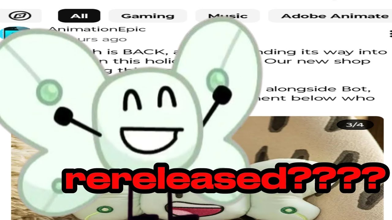 Bot inanimate insanity plush rereleased????? (NEW MERCH INFO) - YouTube
