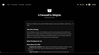 Weights AI is Shutting Down