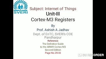 Internet of Things-Cortex M3 Registers