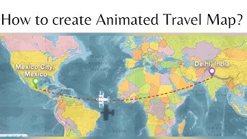 How to create animated travel map video || travel map (animated travel video)