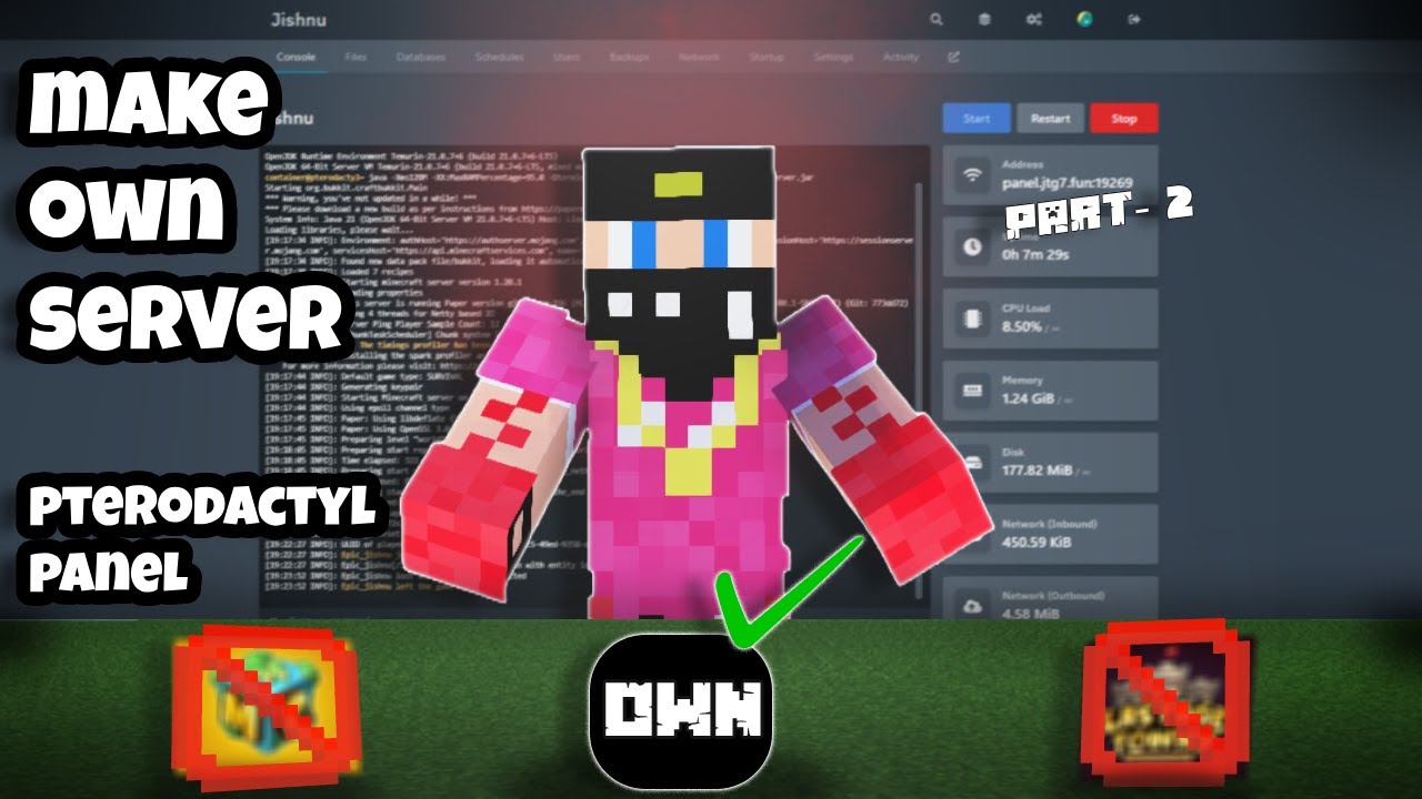Make your own server in pterodactyl panel || pterodactyl panel+wings ...