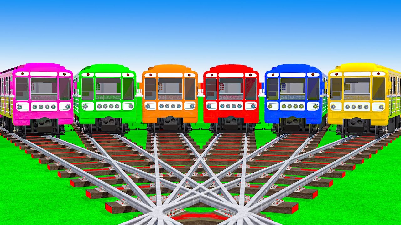 【踏切アニメ】複雑な電車 3 TRAIN 🚦 Fumikiri 3D Railroad Crossing Animation # train #1million